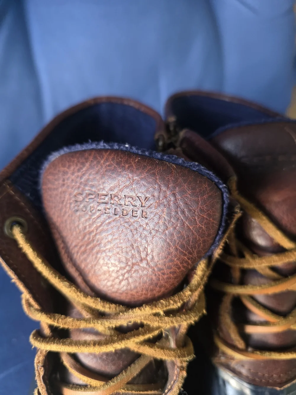 Sperry Saltwater Duck Boots STS91175 Brown Navy Waterproof Outdoor Women’s 7
